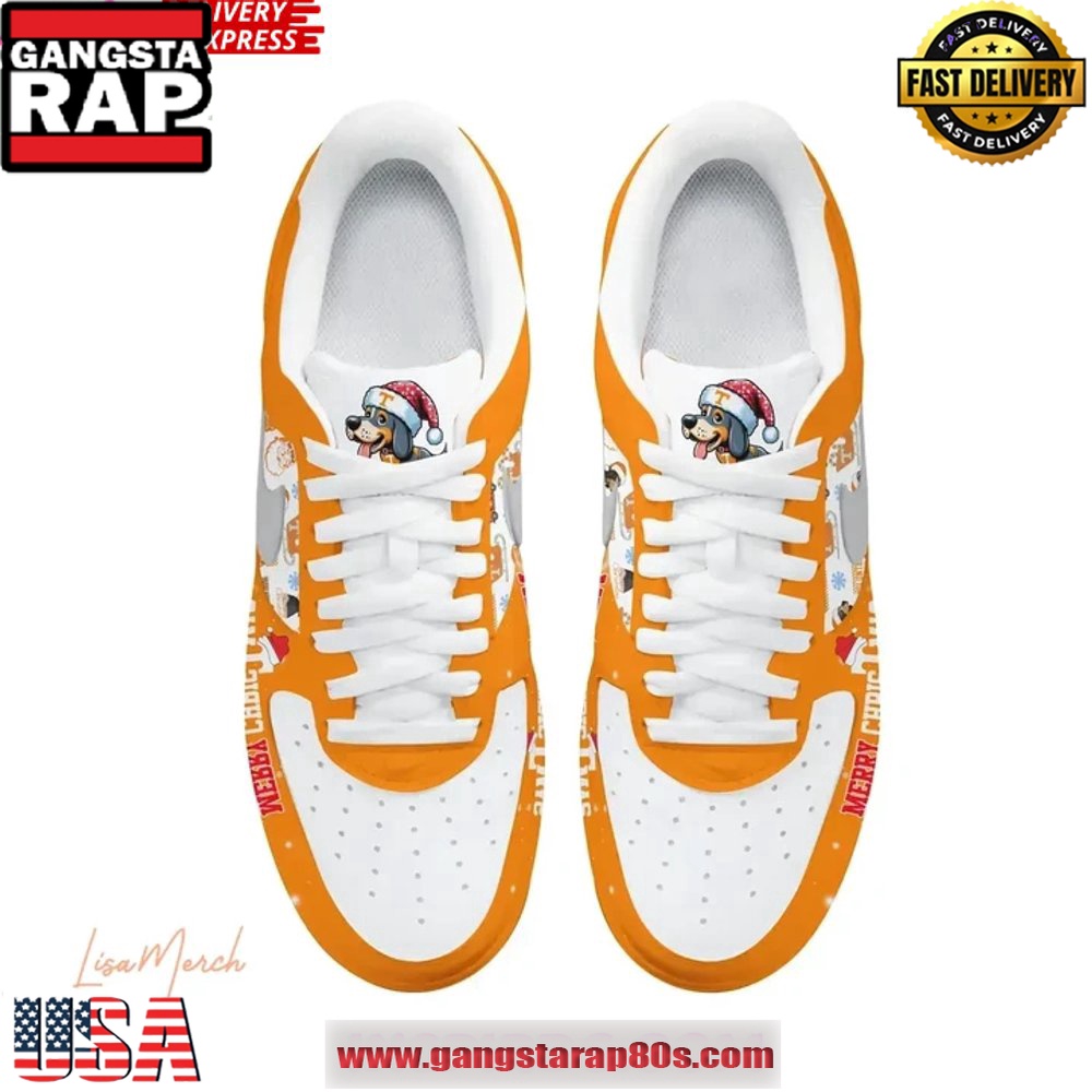 Tennessee Volunteers Merry Christmas Limited Edition Air Force 1 Running Sneakers Tennessee Volunteers Merry Christmas Limited Edition Air Force 1 Running Sneakers