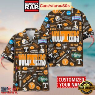 Tennessee Volunteers Solgan Go Vols True Fan Spirit Custom Name Aloha Hawaiian Shirt