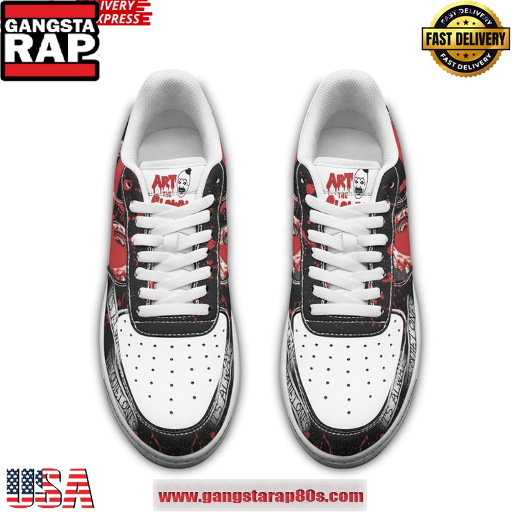 Terrifier 3 Limited Edition Air Force 1 Running Sneakers Shoes Terrifier 3 Limited Edition Air Force 1 Running Sneakers Shoes
