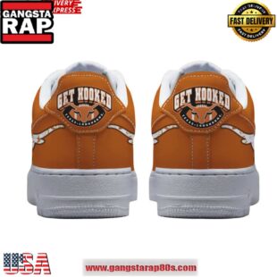Texas Longhorns Get Hooked Limited Edition Nike Air Force 1 Running Sneakers Shoes