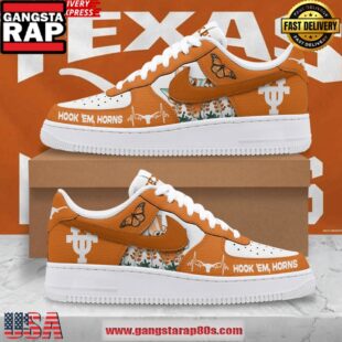 Texas Longhorns Limited Edition Nike Air Force 1 Running Sneakers Shoes
