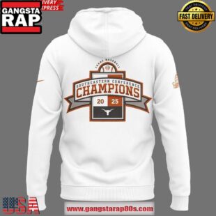 Texas Longhorns Sec Regular Season Title Special White Unisex Hoodie