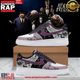 The Addams Family Normal is an Illusion Nike Air Force 1 Running Sneakers Shoes