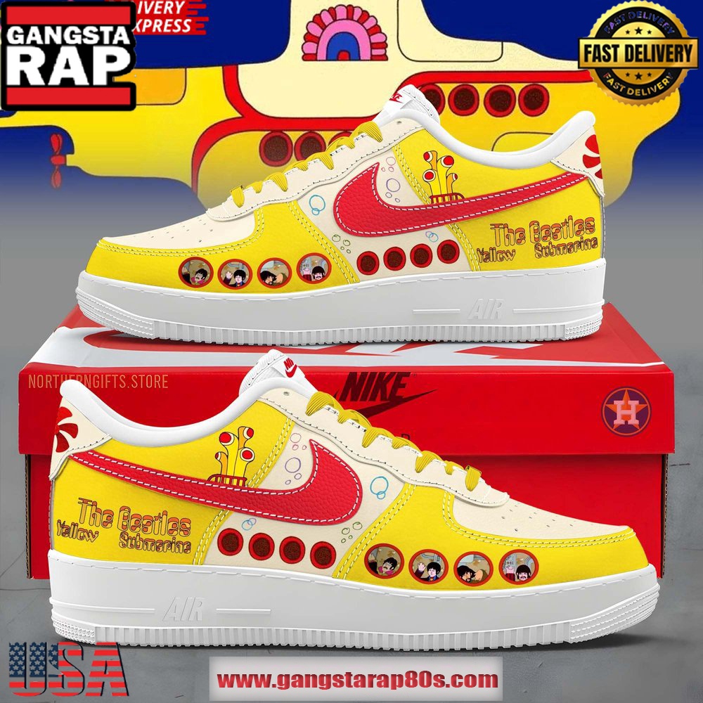The Beatles Yellow Submarine Limited Edition Air Force 1 Sneakers Shoes The Beatles Yellow Submarine Limited Edition Air Force 1 Sneakers Shoes