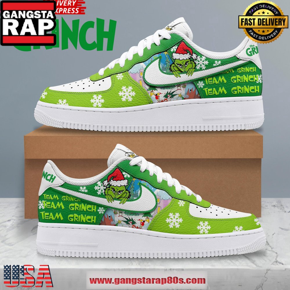 The Grinch Christmas Holiday Limited Edition Air Force 1 Running Sneakers The Grinch Christmas Holiday Limited Edition Air Force 1 Running Sneakers