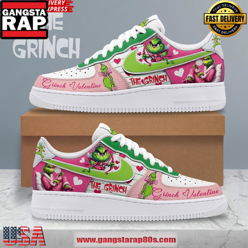 The Grinch Valentine Limited Edition Air Force 1 Shoes Running Sneakers The Grinch Valentine Limited Edition Air Force 1 Shoes Running Sneakers