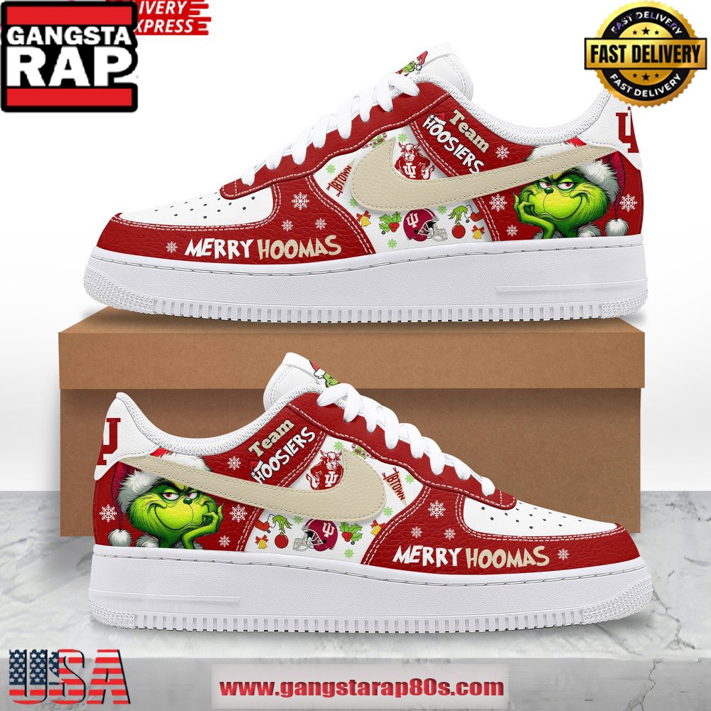 The Grinch x Indiana Hoosiers Limited Air Force 1 Running Sneakers The Grinch x Indiana Hoosiers Limited Air Force 1 Running Sneakers