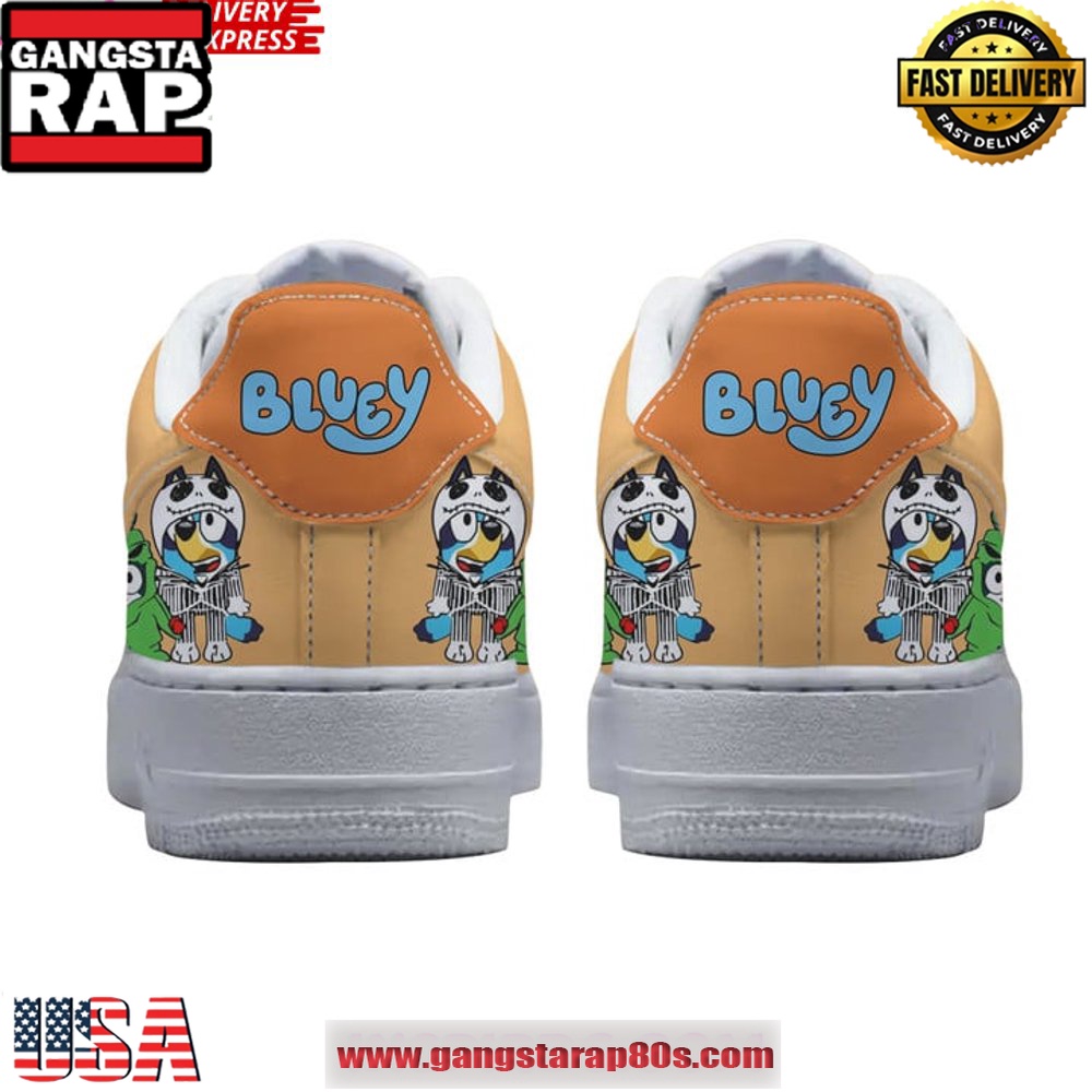 The Nightmare Before Bluey Limited Edition Air Force 1 Running Sneakers Shoes The Nightmare Before Bluey Limited Edition Air Force 1 Running Sneakers Shoes