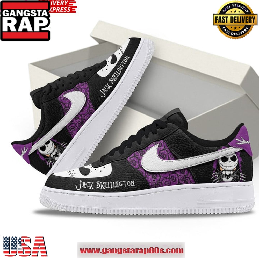 The Nightmare Before Christmas Jack Skellingto Air Force 1 Sneakers Shoes The Nightmare Before Christmas Jack Skellingto Air Force 1 Sneakers Shoes
