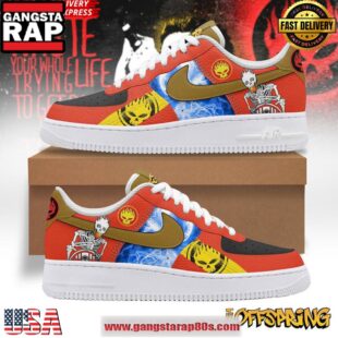 The Offspring Hyper Limited Edition Nike Air Force 1 Running Sneakers Shoes