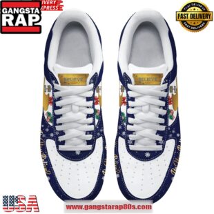 The Polar Express Limited Edition Air Force 1 Running Sneakers Shoes