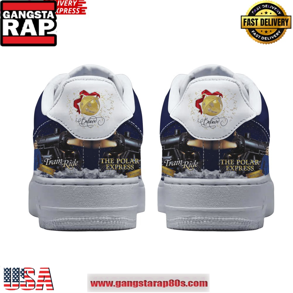 The Polar Express Limited Edition Air Force 1 Running Sneakers Shoes The Polar Express Limited Edition Air Force 1 Running Sneakers Shoes