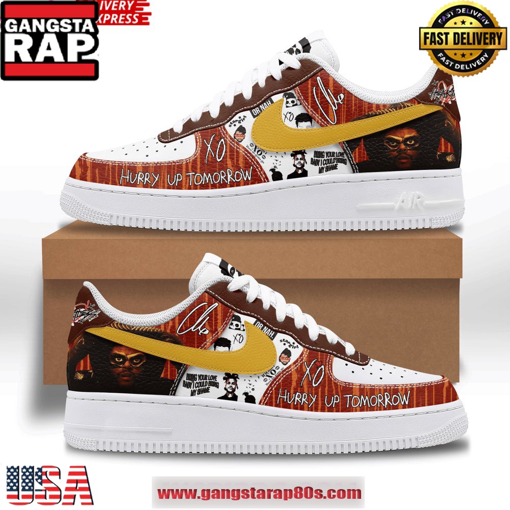 The Weeknd Hurry Up Tomorrow Limited Air Force 1 Running Sneakers Shoes The Weeknd Hurry Up Tomorrow Limited Air Force 1 Running Sneakers Shoes