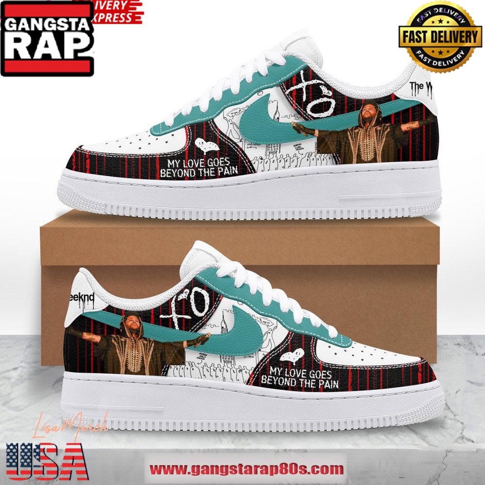 The Weeknd My Love Special Edition Air Force 1 Running Sneakers Shoes The Weeknd My Love Special Edition Air Force 1 Running Sneakers Shoes