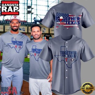 Together for Texas 2025 Limited Premium Edition Grey Baseball Jersey