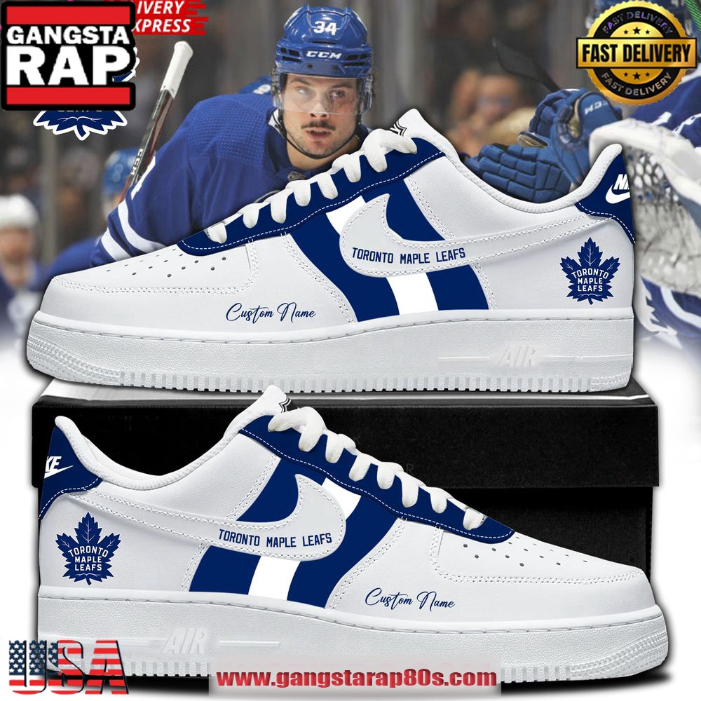 Toronto Maple Leafs Blue Ice Limited Custom Air Force 1 Running Sneakers Shoes Toronto Maple Leafs Blue Ice Limited Custom Air Force 1 Running Sneakers Shoes