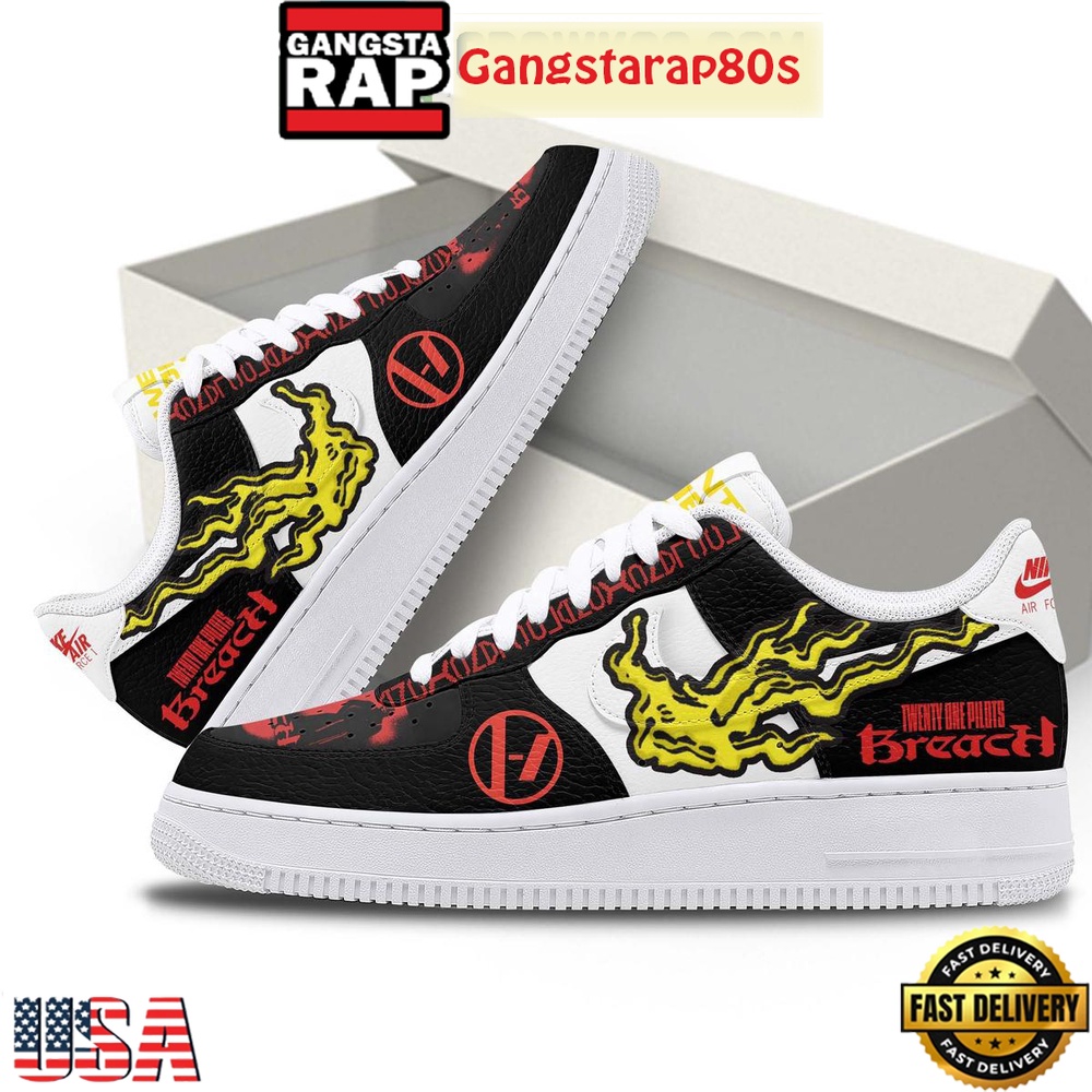 Twenty One Pilots Breach Album Air Force 1 Sneakers Shoes Twenty One Pilots Breach Album Air Force 1 Sneakers Shoes