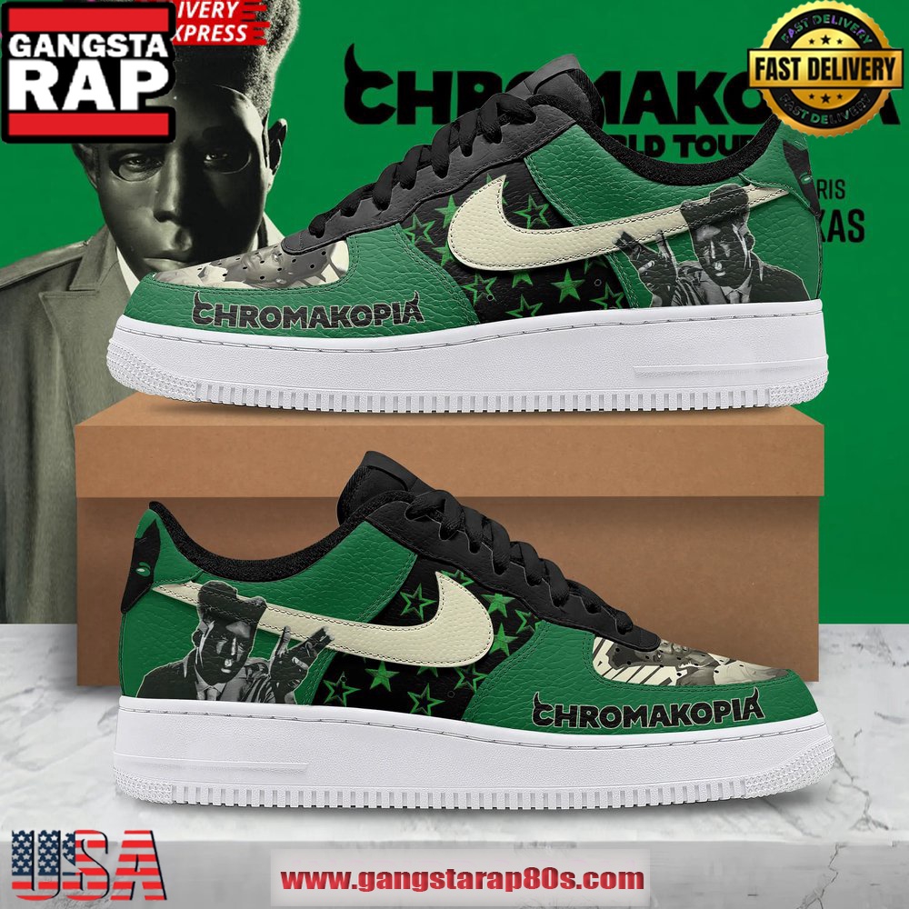 Tyler The Creator Chromakopia Special Edition Air Force 1 Running Sneakers Shoes Tyler The Creator Chromakopia Special Edition Air Force 1 Running Sneakers Shoes