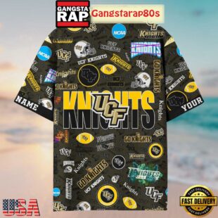 UCF Knights Solgan Go Knights True Fan Spirit Custom Name Aloha Hawaiian Shirt