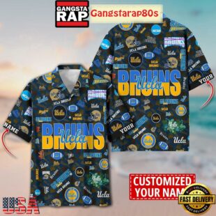 UCLA Bruins Solgan Go Bruins True Fan Spirit Custom Name Aloha Hawaiian Shirt