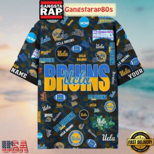 UCLA Bruins Solgan Go Bruins True Fan Spirit Custom Name Aloha Hawaiian Shirt