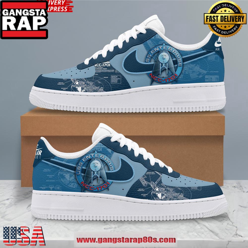USS Enterprise Star Trek Limited Edition Air Force 1 Running Sneakers Shoes USS Enterprise Star Trek Limited Edition Air Force 1 Running Sneakers Shoes