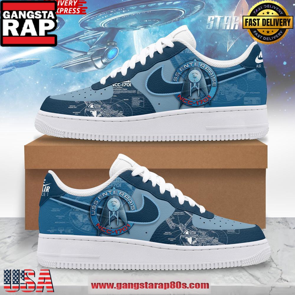 USS Enterprise Star Trek Limited Edition Air Force 1 Running Sneakers Shoes USS Enterprise Star Trek Limited Edition Air Force 1 Running Sneakers Shoes