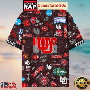 Utah Utes Solgan Go Utes True Fan Spirit Custom Name Aloha Hawaiian Shirt