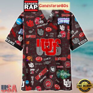Utah Utes Solgan Go Utes True Fan Spirit Custom Name Aloha Hawaiian Shirt