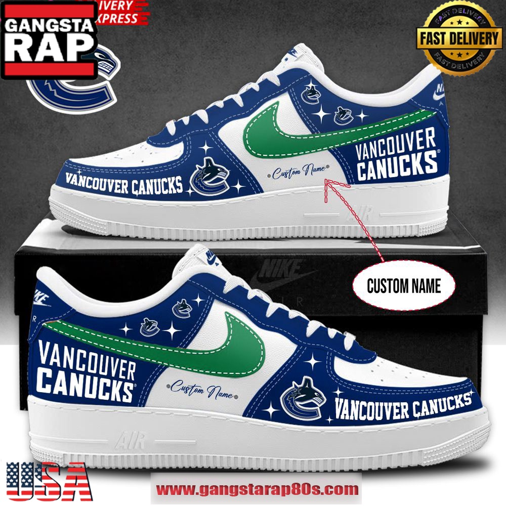 Vancouver Canucks Special Edition Custom Air Force 1 Running Sneakers Shoes Vancouver Canucks Special Edition Custom Air Force 1 Running Sneakers Shoes