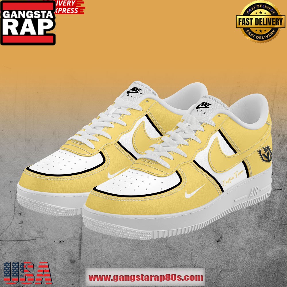 Vegas Golden Knights Custom Air Force 1 Running Sneakers Shoes Vegas Golden Knights Custom Air Force 1 Running Sneakers Shoes