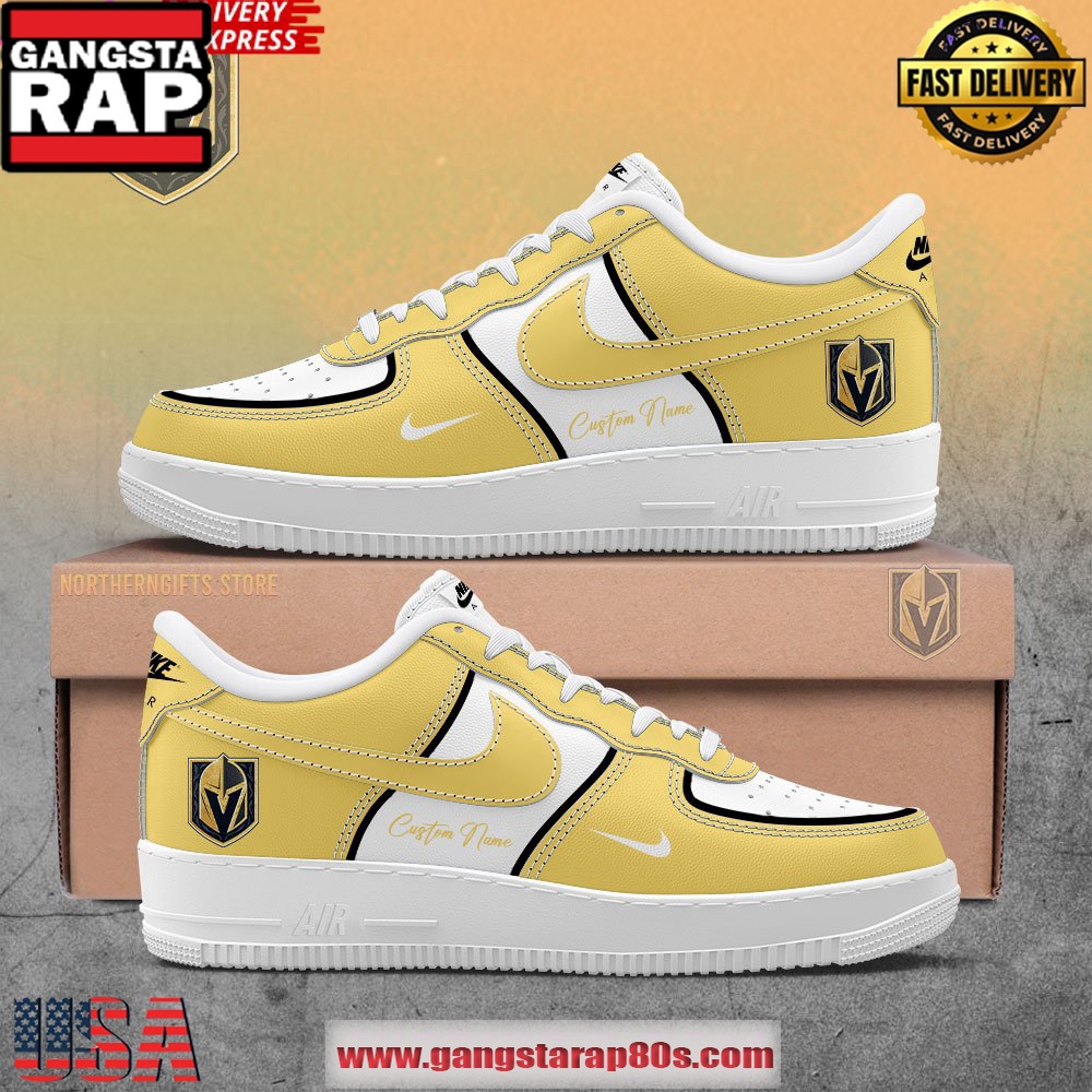 Vegas Golden Knights Custom Air Force 1 Running Sneakers Shoes Vegas Golden Knights Custom Air Force 1 Running Sneakers Shoes
