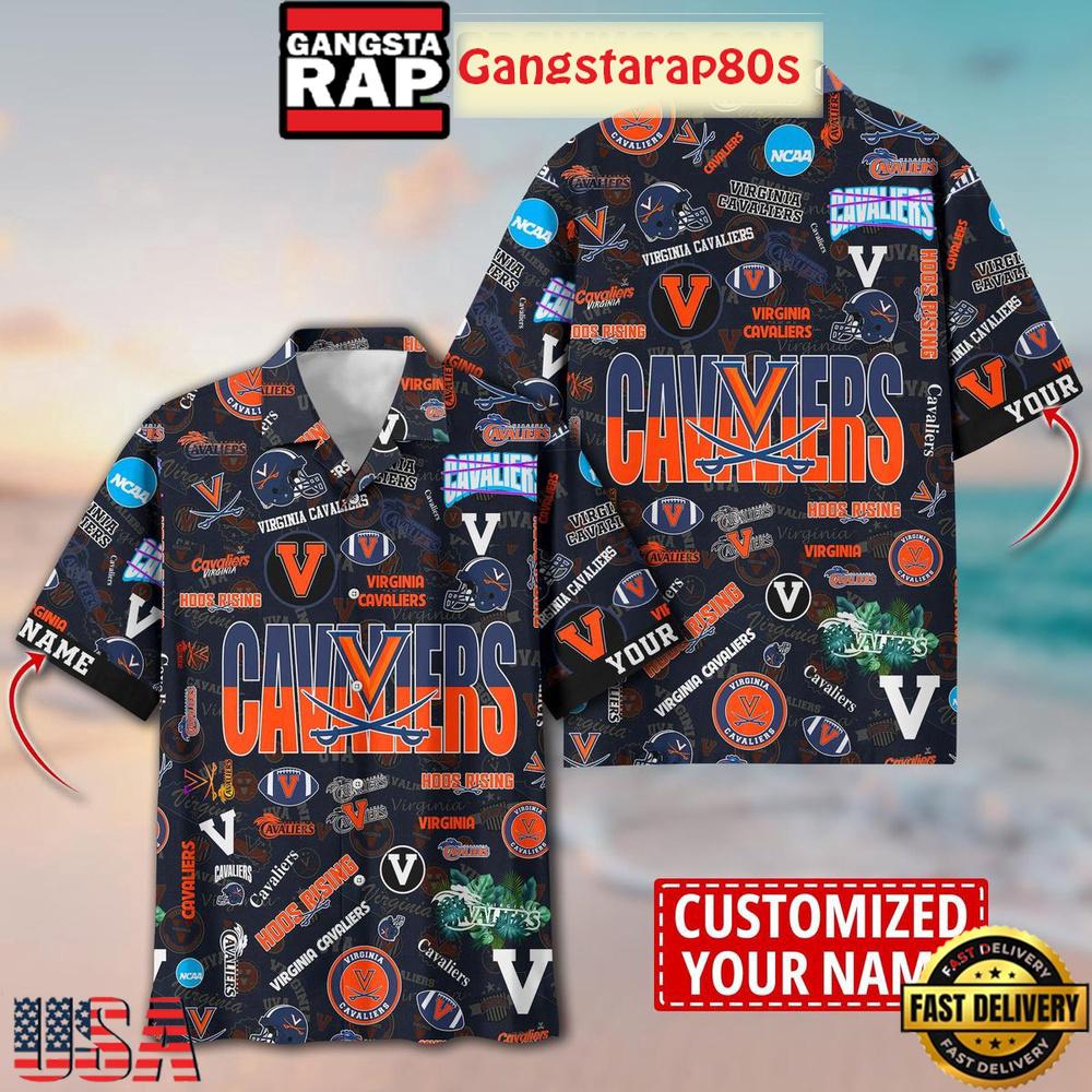 Virginia Cavaliers Solgan Hoos Rising True Fan Spirit Custom Name Aloha Hawaiian Shirt Virginia Cavaliers Solgan Hoos Rising True Fan Spirit Custom Name Aloha Hawaiian Shirt