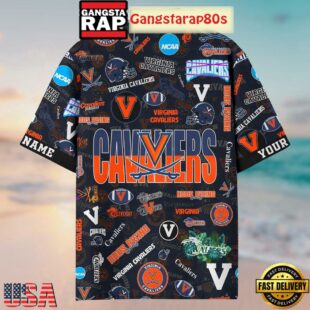 Virginia Cavaliers Solgan Hoos Rising True Fan Spirit Custom Name Aloha Hawaiian Shirt