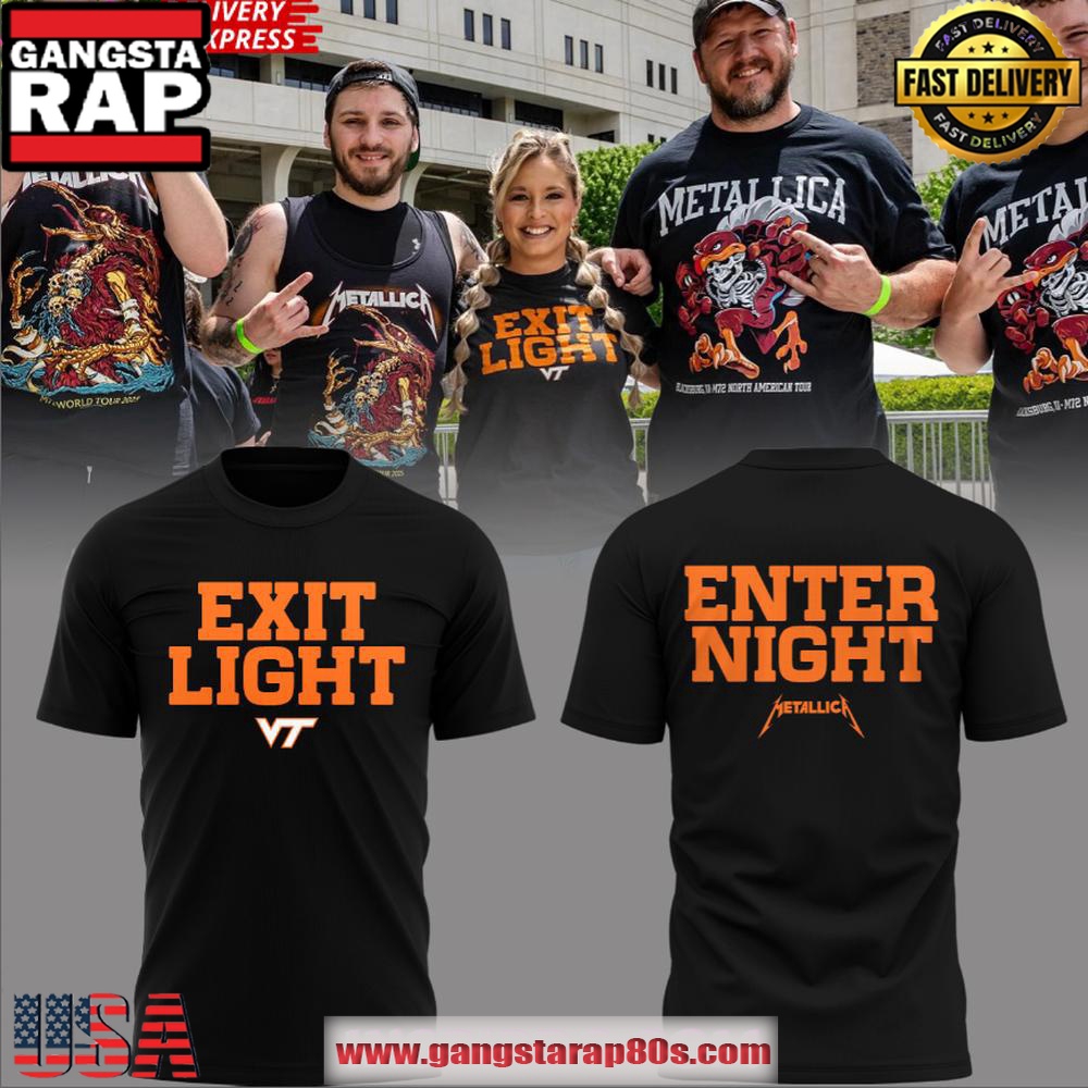Virginia Tech x Metallica M72 Tour 2025 Exit Light Enter Night Unisex Hoodie Virginia Tech x Metallica M72 Tour 2025 Exit Light Enter Night Unisex Hoodie