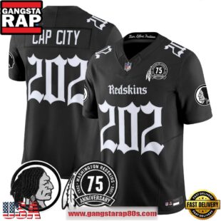 Washington Redskins Gothic Capital Edition Vapor Limited Edition Custom Football Jersey