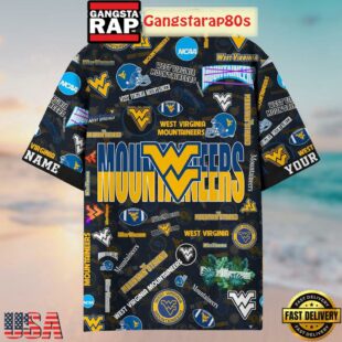 West Virginia Mountaineers Solgan True Fan Spirit Custom Name Aloha Hawaiian Shirt