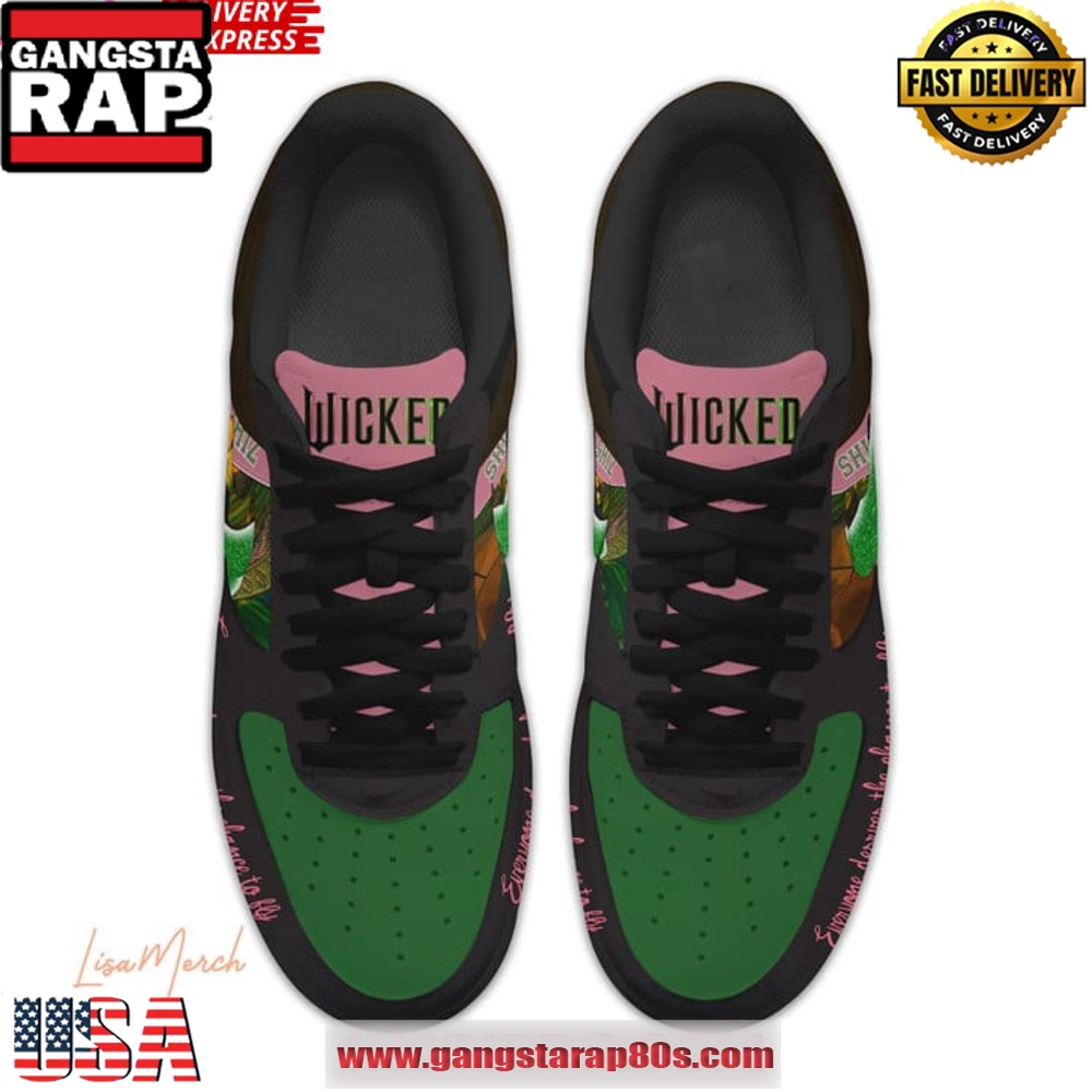 Wicked Musical Limited Edition Air Force 1 Running Sneakers Shoes Wicked Musical Limited Edition Air Force 1 Running Sneakers Shoes