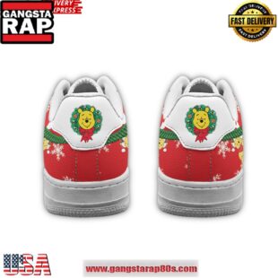 Winnie the Pooh Christmas Limited Edition Air Force 1 Running Sneakers