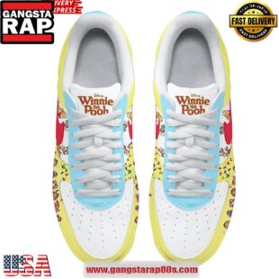 Winnie The Pooh Merry Christmas Limited Edition Air Force 1 Running Sneakers Shoes