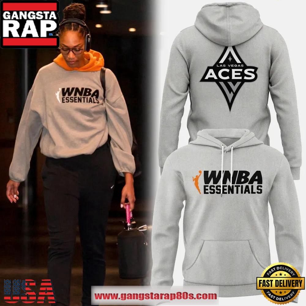 WNBA Las Vegas Aces x Essentials Special Edition Grey Unisex Hoodie WNBA Las Vegas Aces x Essentials Special Edition Grey Unisex Hoodie