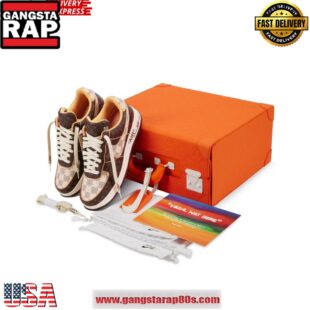 x Louis Vuitton Air Force 1 Sneakers Shoes ‘Brown Monogram’