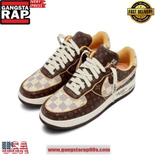 x Louis Vuitton Air Force 1 Sneakers Shoes ‘Brown Monogram’