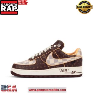 x Louis Vuitton Air Force 1 Sneakers Shoes ‘Brown Monogram’