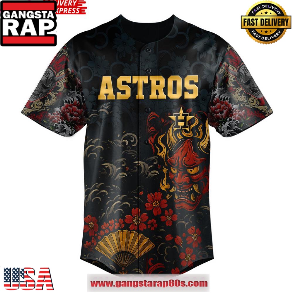 Yakuza x Houston Astros Limited Edition Baseball Jersey Yakuza x Houston Astros Limited Edition Baseball Jersey