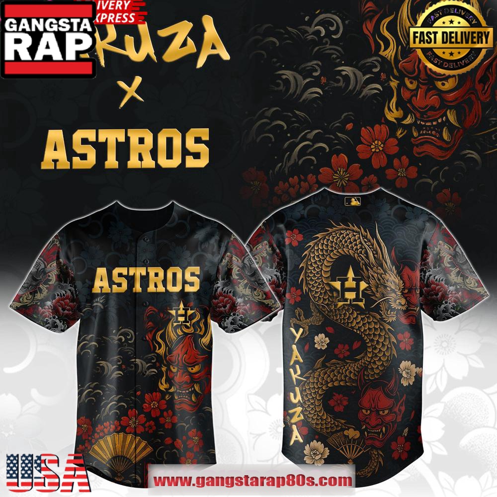 Yakuza x Houston Astros Limited Edition Baseball Jersey Yakuza x Houston Astros Limited Edition Baseball Jersey
