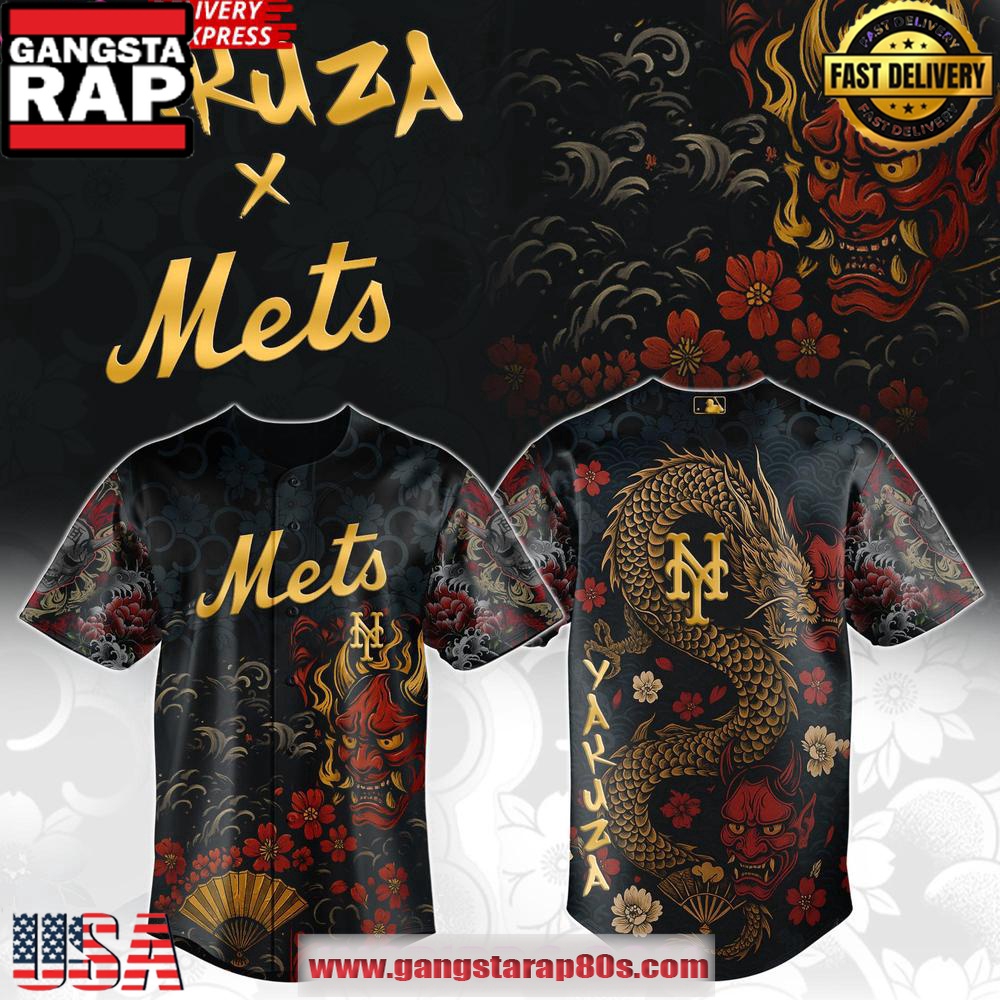 Yakuza x New York Mets Limited Edition Baseball Jersey Yakuza x New York Mets Limited Edition Baseball Jersey