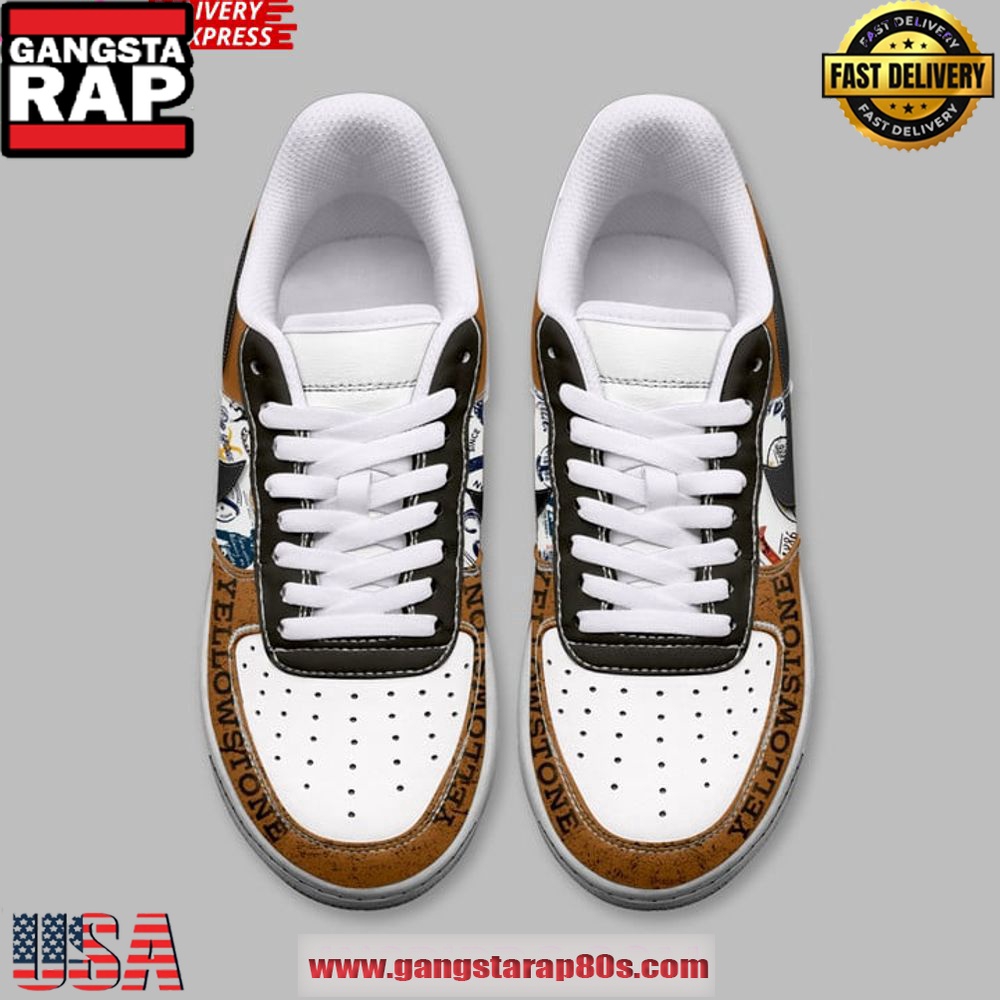 Yellowstone Dutton Ranch Limited Edition Air Force 1 Shoes Running Sneakers Yellowstone Dutton Ranch Limited Edition Air Force 1 Shoes Running Sneakers