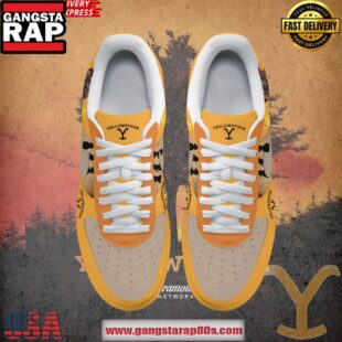 Yellowstone Take 'Em to the Train Station Limited Edition Air Force 1 Shoes Running Sneakers