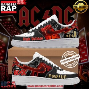 ACDC High Voltage Power Up Limited Edition Air Force 1 Sneakers Shoes